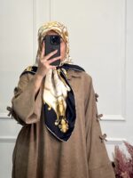 روسری ساتن ابریشم وارداتی ترک قواره 110