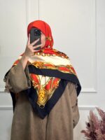 روسری ابریشم توییل وارداتی دوردستدوز
