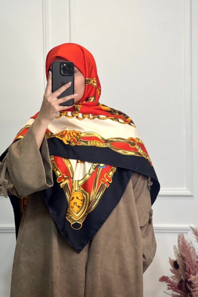 روسری ابریشم توییل وارداتی دوردستدوز