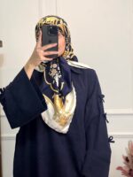 روسری ساتن ابریشم وارداتی ترک قواره 110