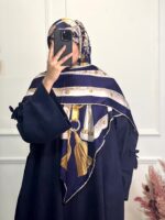 روسری ابریشم ژاکارد وارداتی ترک طرح زنجیری