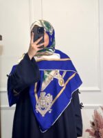 روسری ابریشم ژاکارد وارداتی ترک طرح هورس