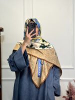روسری ابریشم توییل وارداتی دوردستدوز