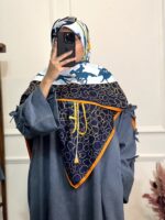 روسری ابریشم توییل وارداتی دوردستدوز