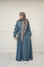 عبا پاپیونی مخمل کبریتی در رنگبندی