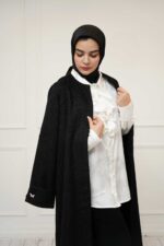 شومیز ژاکارد سفید نلین