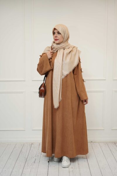 عبا پاپیونی مخمل کبریتی در رنگبندی