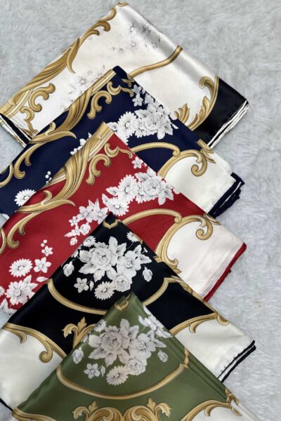 روسری ساتن ابریشم وارداتی ترک قواره 110