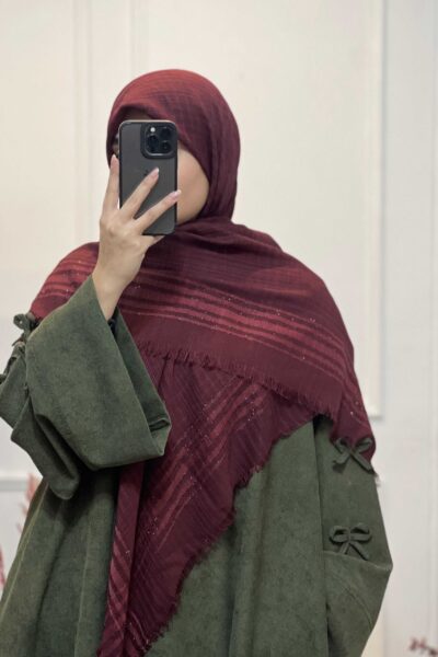 روسری نخی حاشیه لمه در رنگبندی